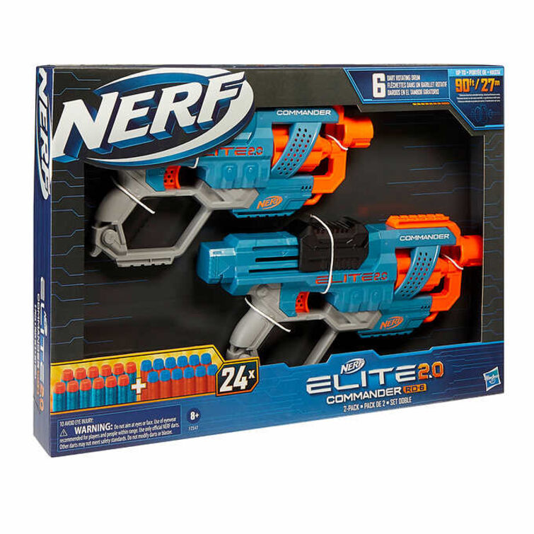 Nerf Nerf Elite 2.0 Double Defense Pack Blasters and Darts Set