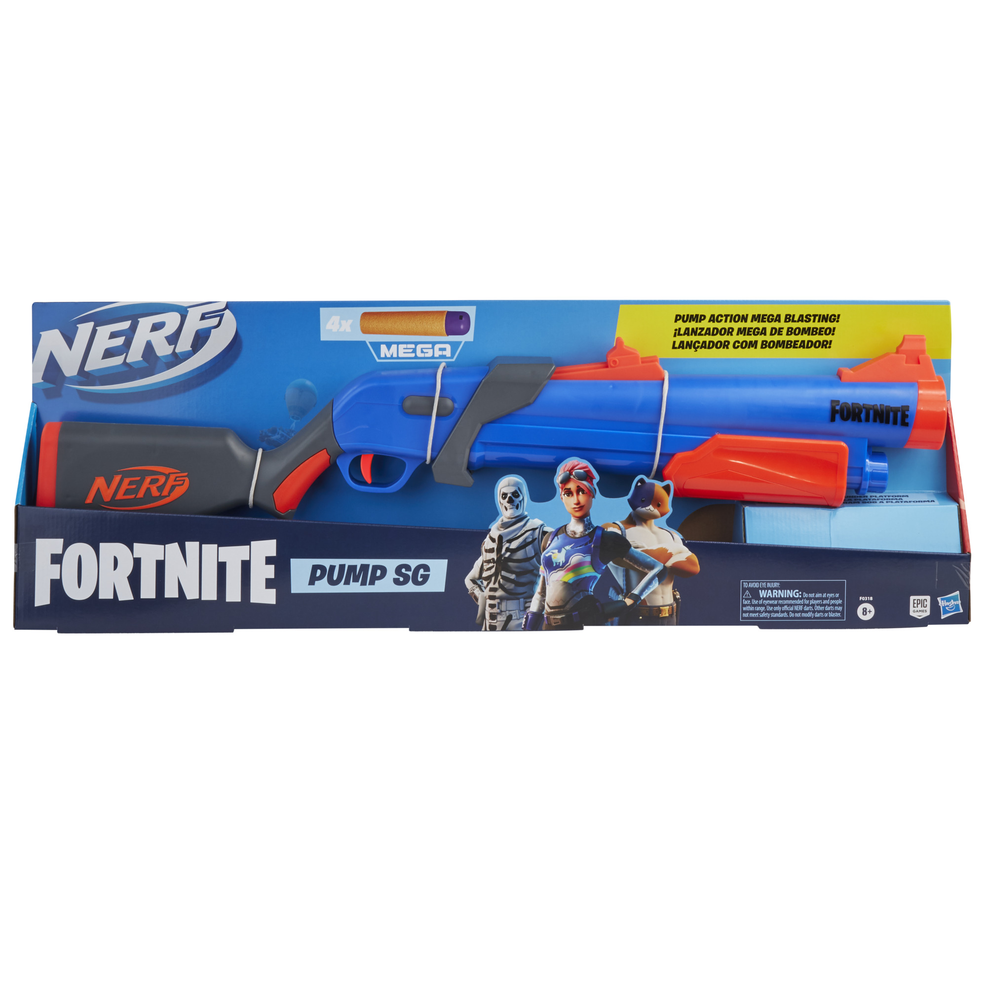 NERF Fortnite HC-E Mega Dart Blaster - Includes 3 Official Mega Fortnite  Darts - for Youth, Teens, Adults