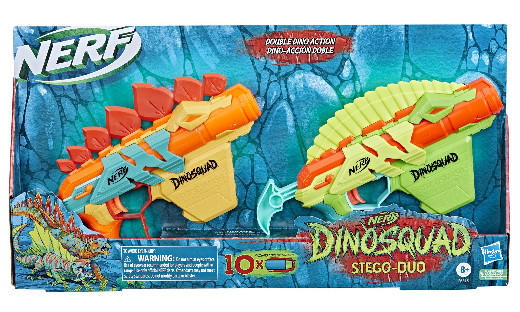 Nerf DinoSquad Armorstrike blaster a fléchettes, barillet rotatif 8