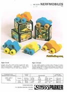 An ad from 1976 featuring Nerf-Mobile products.