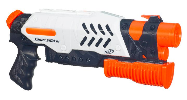 Nerf Super Soaker Point Break Water Squirt Toy White Orange Working