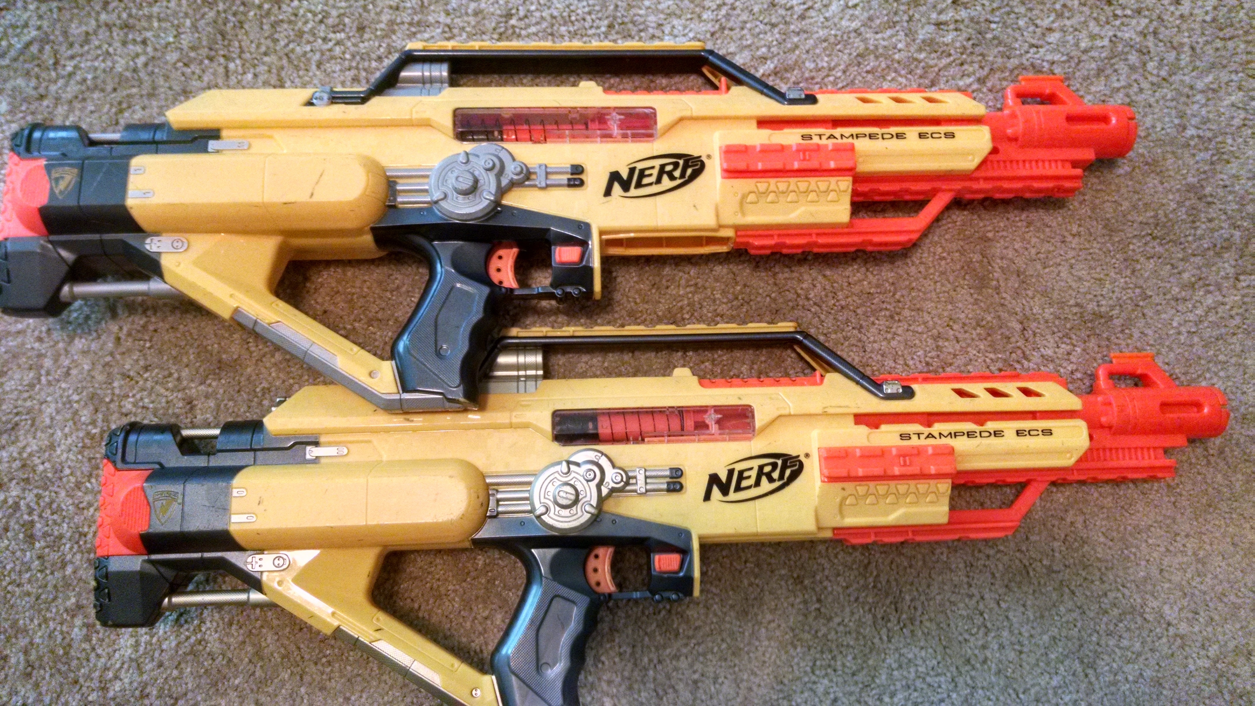 Yellow Nerf N-Strike Stampede ECS Blast Shield Attachment Part Hasbro 2009 