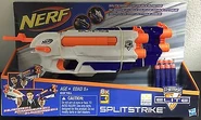 A variant of the SplitStrike, with a white right blaster and a blue left blaster.