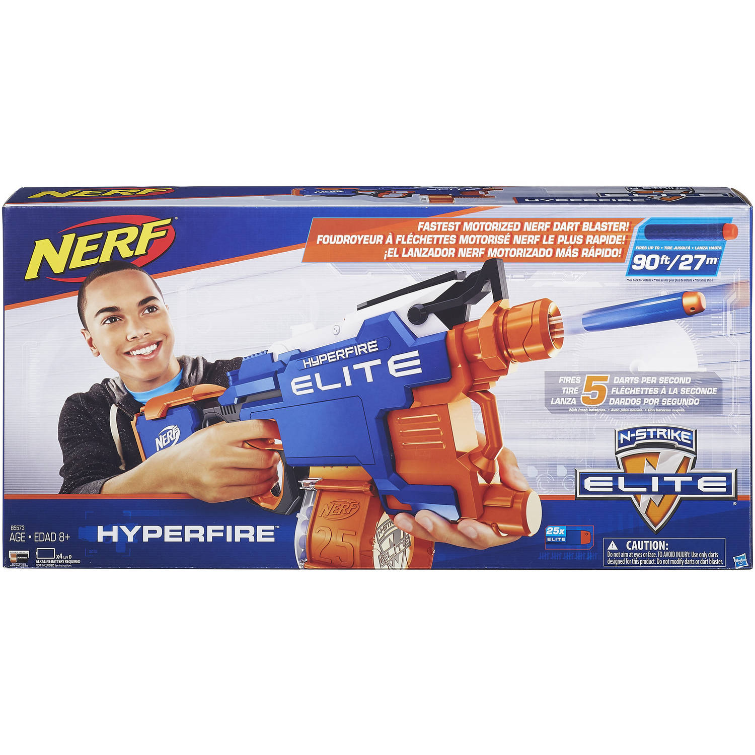 Hyperfire elite hot sale nerf gun batteries