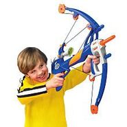 A model aiming the Scorpion Bow.