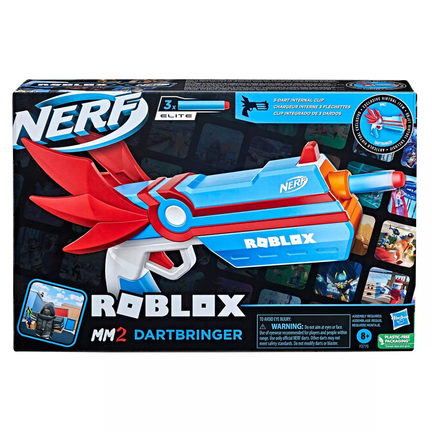 Nerf Roblox Phantom Forces: Boxy Buster Dart Blaster, 2 Nerf Elite Darts,  Code To Unlock In-Game Virtual Item - Nerf