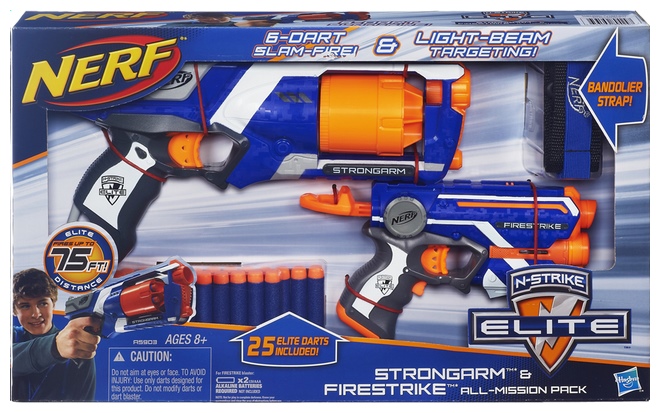 HASBRO Kit de mission blasters + accessoires et 25 fléchettes - Nerf Alpha  Strike