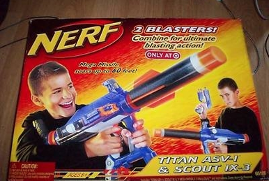 Nerf N-Strike Vulcan EBF-25 Rapid Fire Full Auto Dart Blaster 2009 BARELY  USED