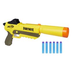 Nerf Fortnite SP-L Pistol SHHH Blaster Gun Silencer Tested Great Condition