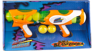 The Finland-exclusive packaging for the Ruff Stuff Air Blasters Ball Blastzooka.