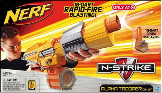 Nerf N-Strike Elite Alpha Trooper CS-6 Dart Blaster Gun W/Magazine