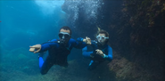 Nico and Zoa go diving