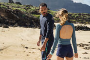 Nico and Zoa on the beach