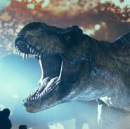 Rexy in Jurassic World: Dominion.