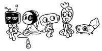 Vee, Astro, Shelly, Sprout, and Pebble.