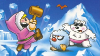 The Topi on the official artwork of Ice Climber for Famicom.