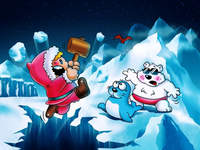 The Topi replaced with the seal on the official artwork of Ice Climber for Famicom, for Japan.