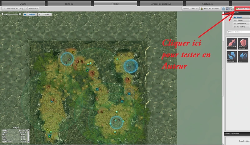 Onglet Cartes de The Foundry partie Détails