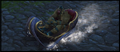 Sled being driven by a player