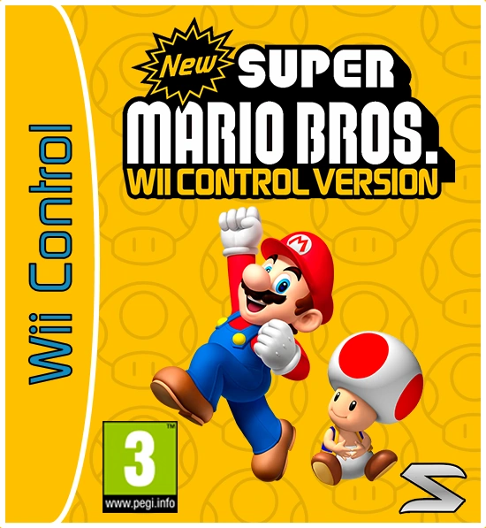 NSMB Wii Control Version Caratula