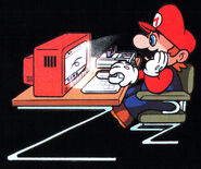 Mario en la computadora Paint