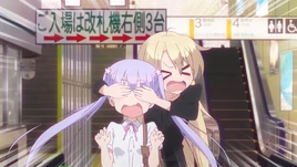 Ko covers Aoba's eyes