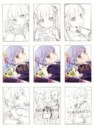 NewGame!Volume1CoverConcepts.jpg (711 KB) Cover process, from New Game! Art Book: Fairies Story.