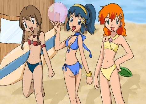 Pokemon Gals beach party 1 New ideas by Matt Weaver Wiki Fandom