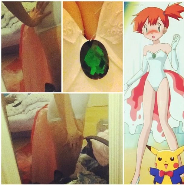 slim fit dress slacks Misty Goldeen Dress Misty Cosplay Outfit Halloween Costume  Yicosplay