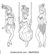beautiful anime burlesque gal