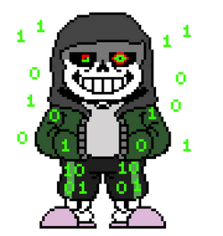 Undertale Au Fanon Wiki - Undertale Sans Green, HD Png Download - vhv