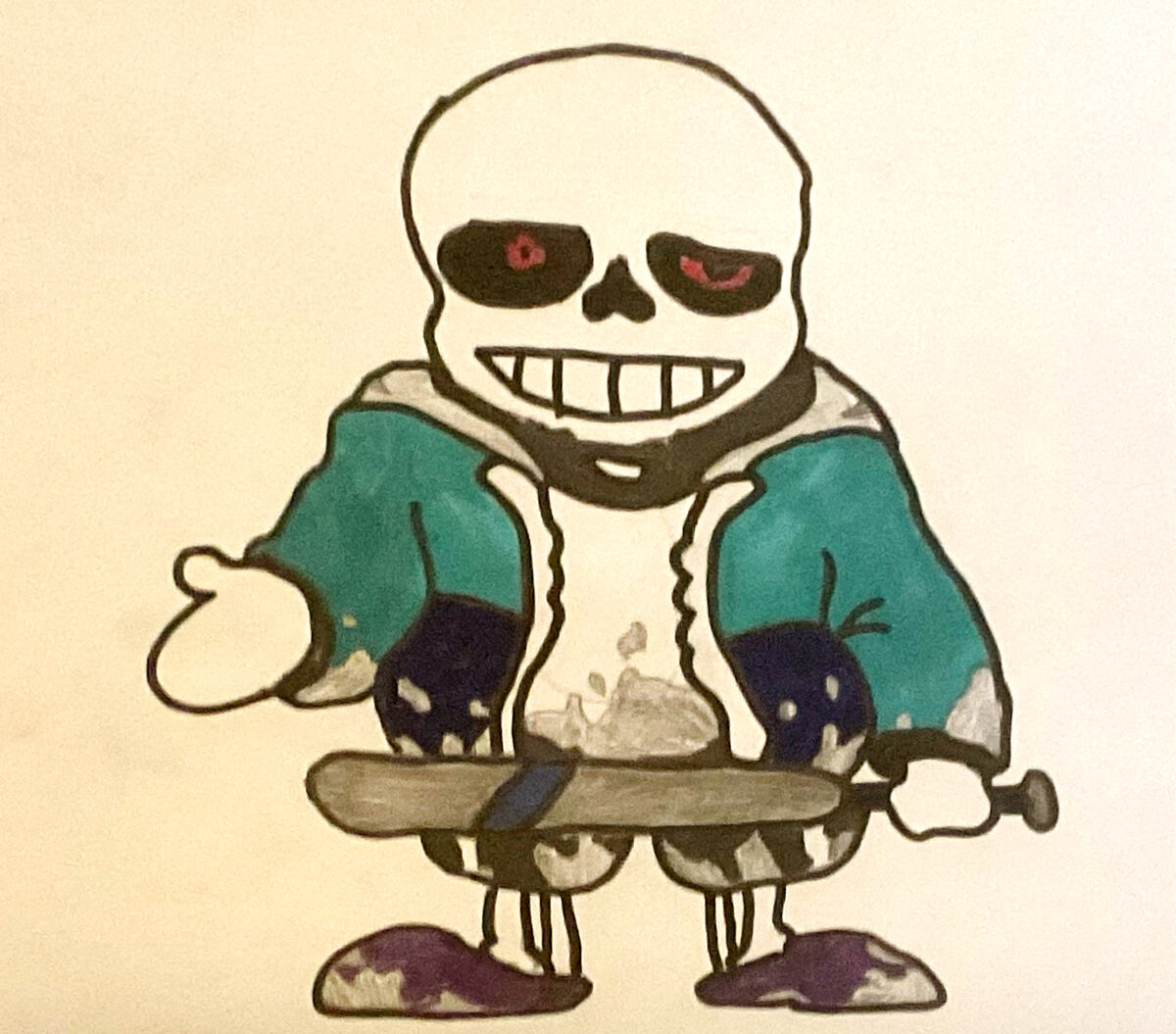 Veloona on X: Murder!Sans I finished this drawing a long time ago, but  somehow i never posted it anywhere xd #MurderSans #undertale #undertaleAU # sans #dusttale #Dust #DustSans #fanart #art  / X