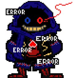 Pixilart - Error! Sans battle sprite by UpchucGamez