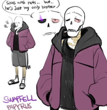 Image: Image - Sans and Papyrus Alterfell.jpg, Undertale AU Wiki