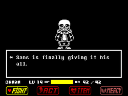 UnderTale Hard Mode Sans Figh by FDY Completed (HP INF)