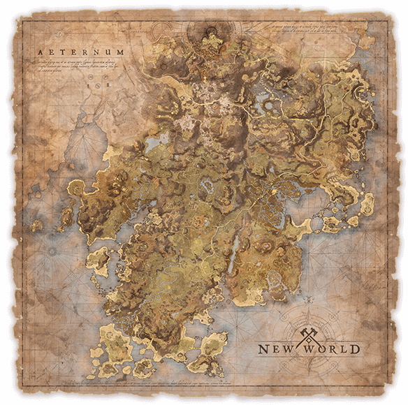 Everfall Map for New World MMO