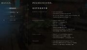 Permissions - Governor