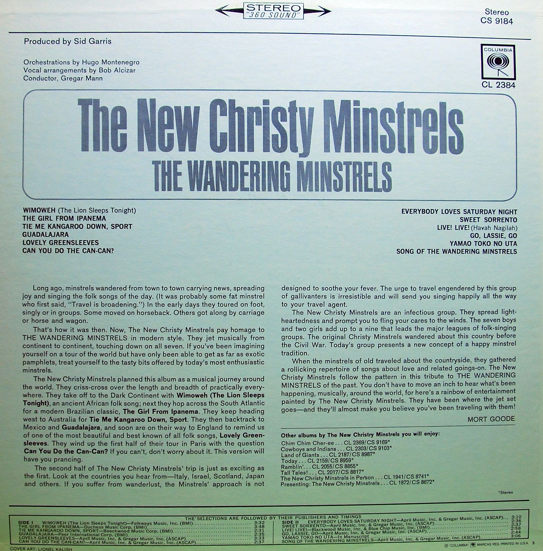 The Wandering Minstrels | The New Christy Minstrels Wiki