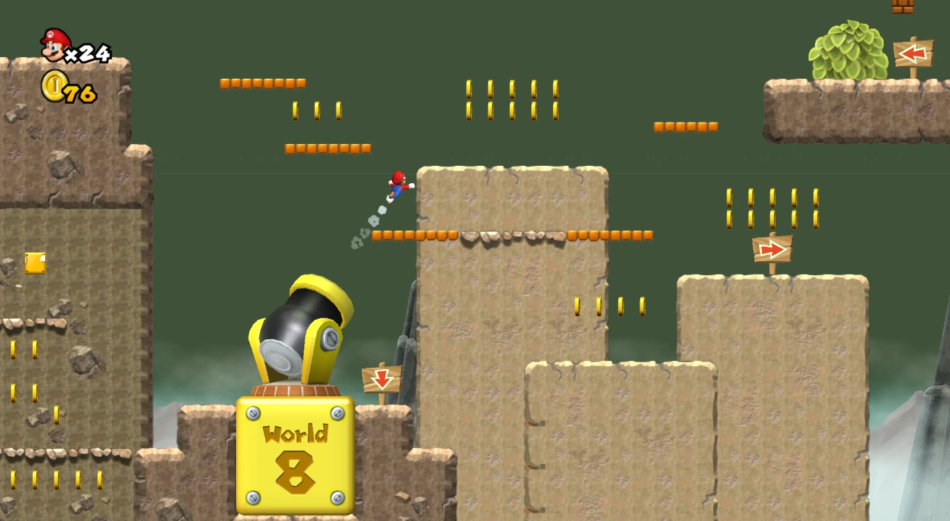 World 6Cannon (Another Super Mario Bros. Wii) Newer Super Mario Bros