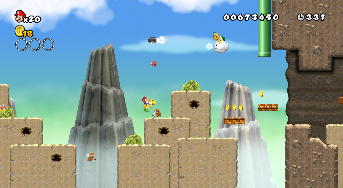 Super mario bros wii world 6 discount