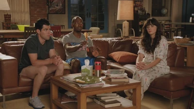 Schmidt, Winston i Jess (1x04 Nagość)