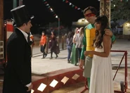 Cece and Robby play on the Strongman