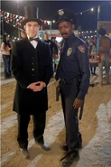 Abraham Lincoln and a cop