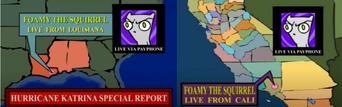 Both "Special" rants feature a picture of Foamy "live via payphone" and no other elements of animation