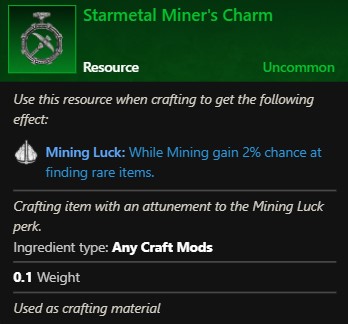 Starmetal Miner&rsquo;s Charm | New World вики | Fandom