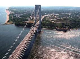 Staten Island and the Verrazano-Narrows Bridge.