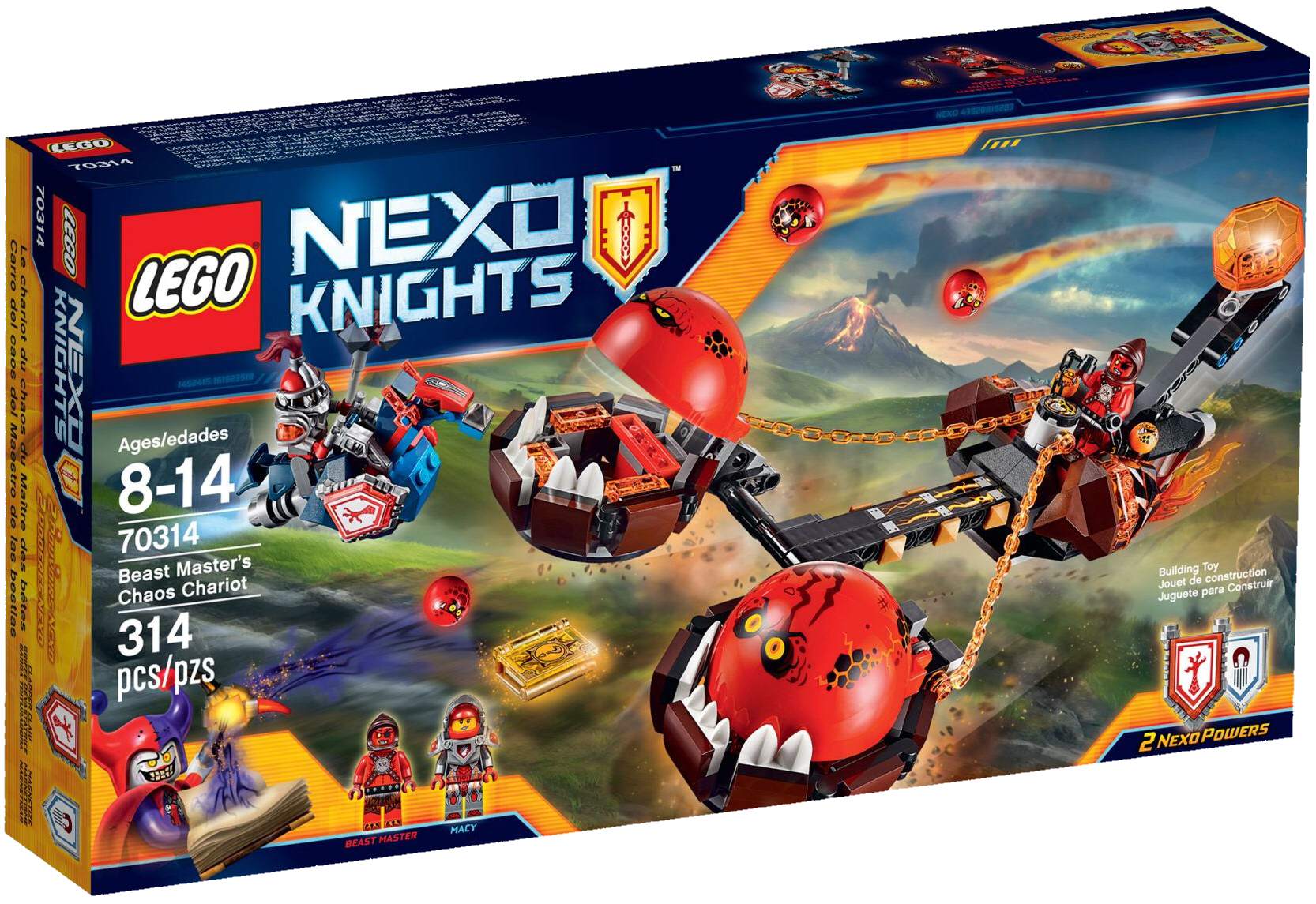 Рыцари нексо найтс. Лего Nexo Knights 70314. LEGO Nexo Knights наборы. Лего 70314 безумная колесница укротителя. Лего Nexo Knights наборы.