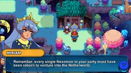 Miriam explaining the purpose of Rebirth.