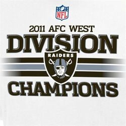 Oakland Raiders 2011 AFC West Champions, NFL Merchandise Wiki