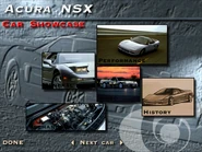Car Showcase menu (PC)